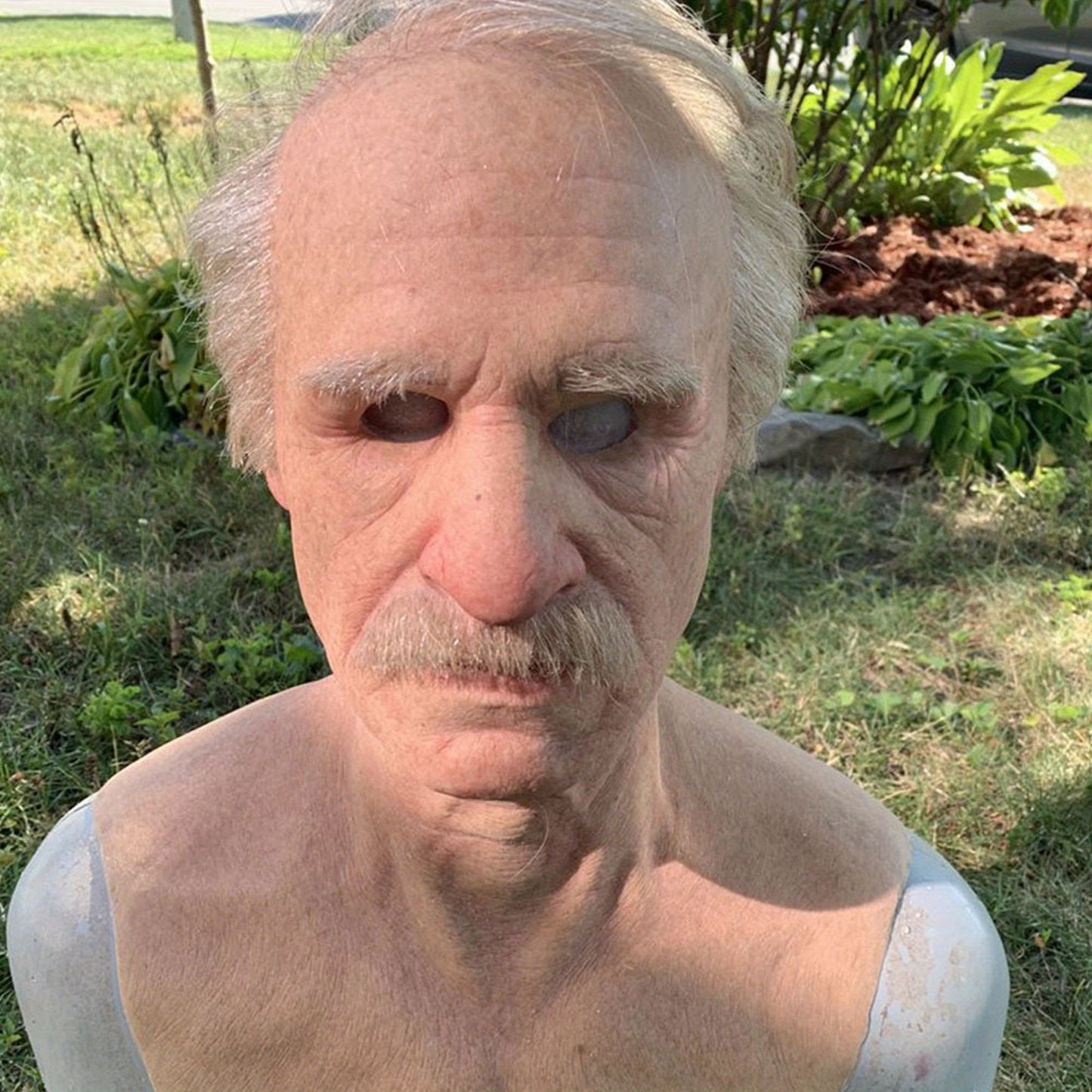 Old Man Face Mask, Realistic/Smoking Old Lady Mask -Latex Headgear Cosplay Mask -Soft and BPA-Free Elder Mask