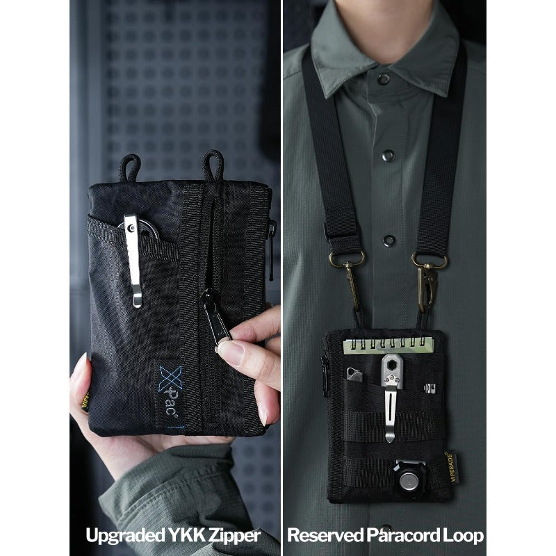VE16N Tactical EDC Pouch for Men – Slim Organizer Wallet with YKK Zippers & X-Pac Fabric | Compact Multitool Carry