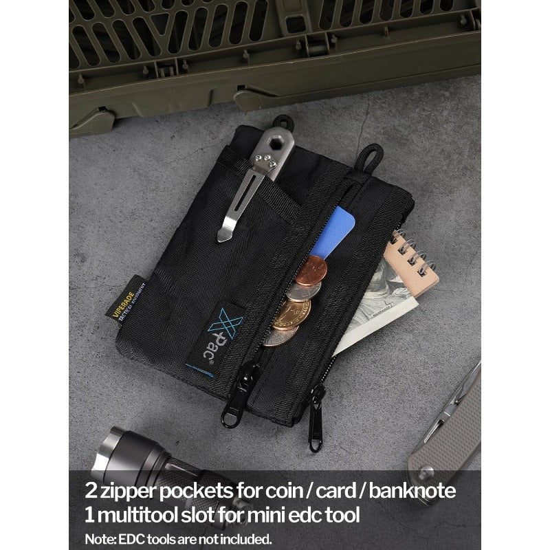 VE16N Tactical EDC Pouch for Men – Slim Organizer Wallet with YKK Zippers & X-Pac Fabric | Compact Multitool Carry