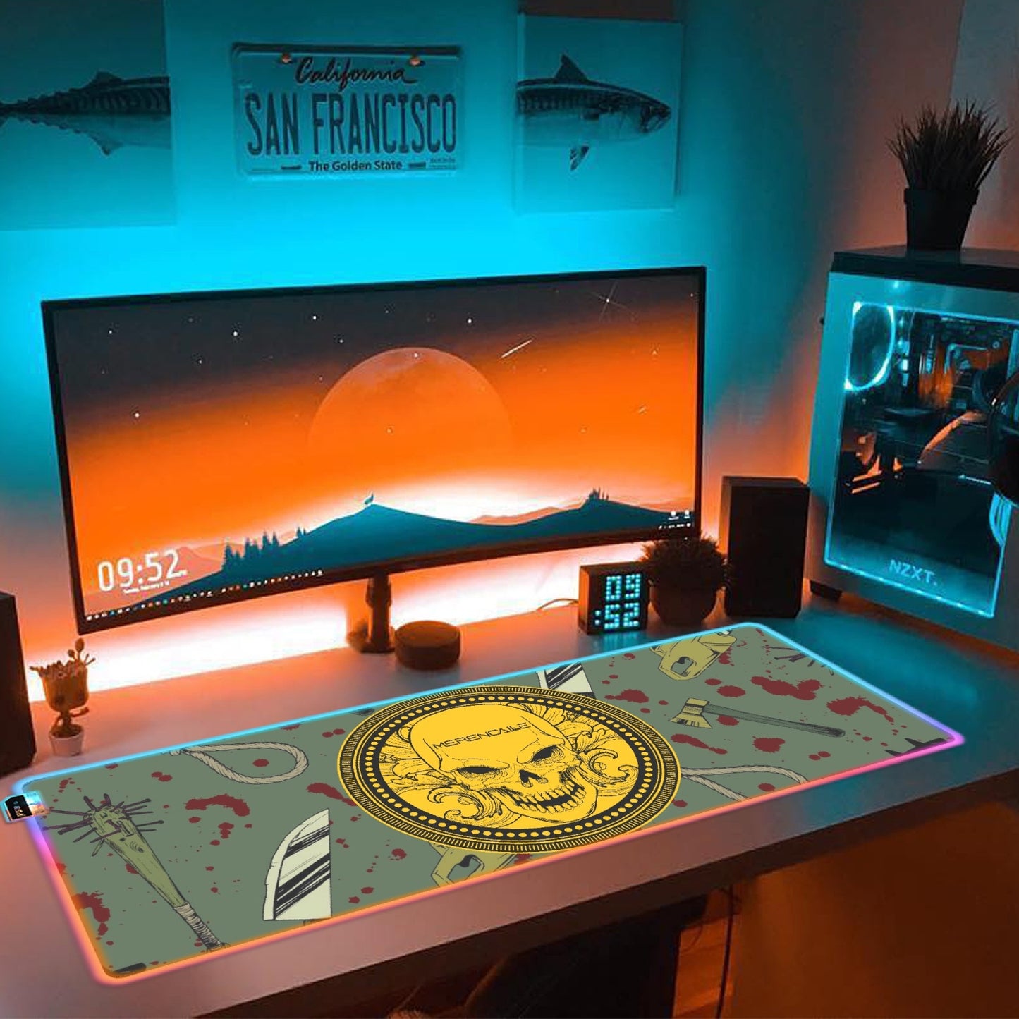 Merencalle Transparent Type LED Gaming Mouse Pad