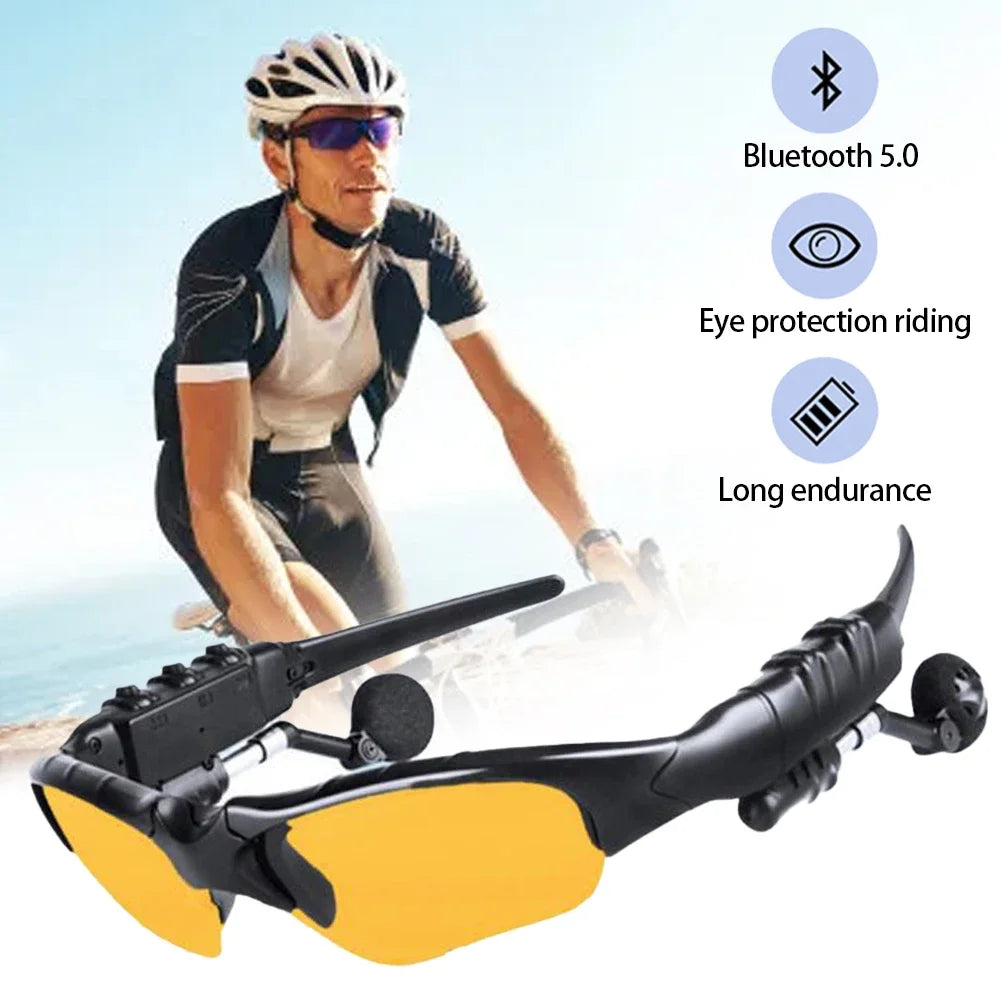 5.0 Stereo Bluetooth Headphones Polarized Sunglasses – Outdoor Sports Cycling Audio Glasses