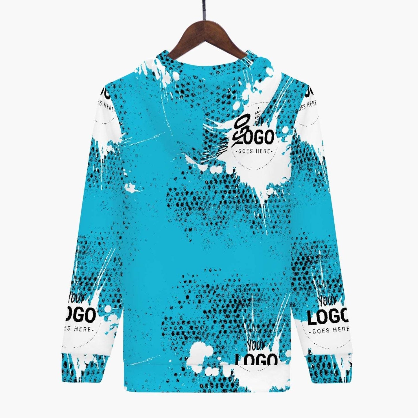 Your logo goes here Men's AOP Full Zip Up Hoodie