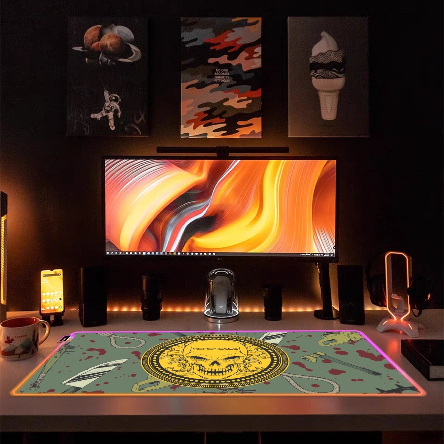 Merencalle Transparent Type LED Gaming Mouse Pad