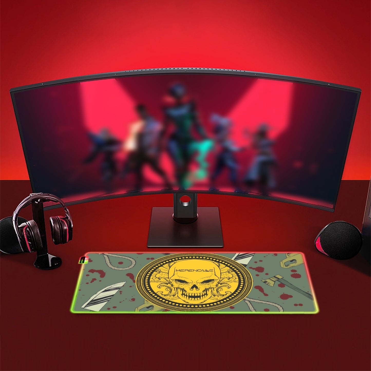 Merencalle Transparent Type LED Gaming Mouse Pad