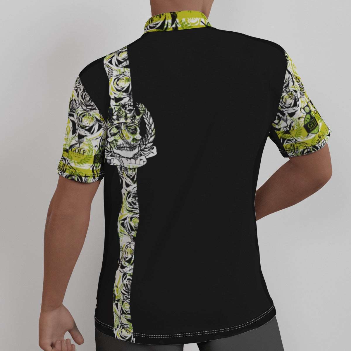 Office shirt edition Light Green Rose skull  All-Over Print Men's Shirt - Merencalle