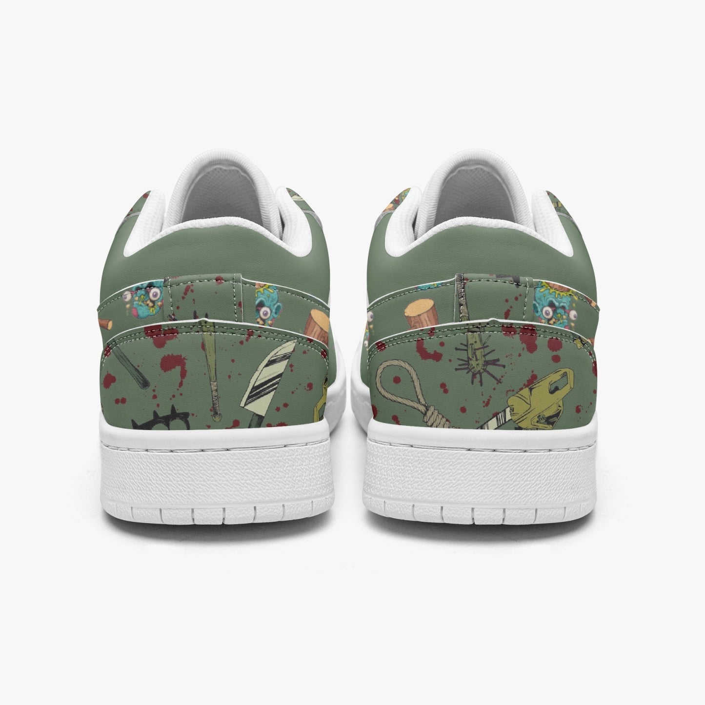 Zombie Type1 Low-Top AJ1 Leather Sneakers