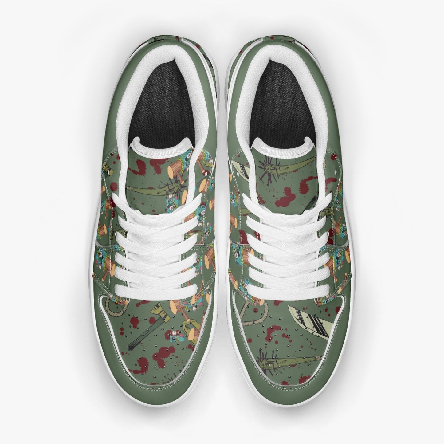 Zombie Type1 Low-Top AJ1 Leather Sneakers