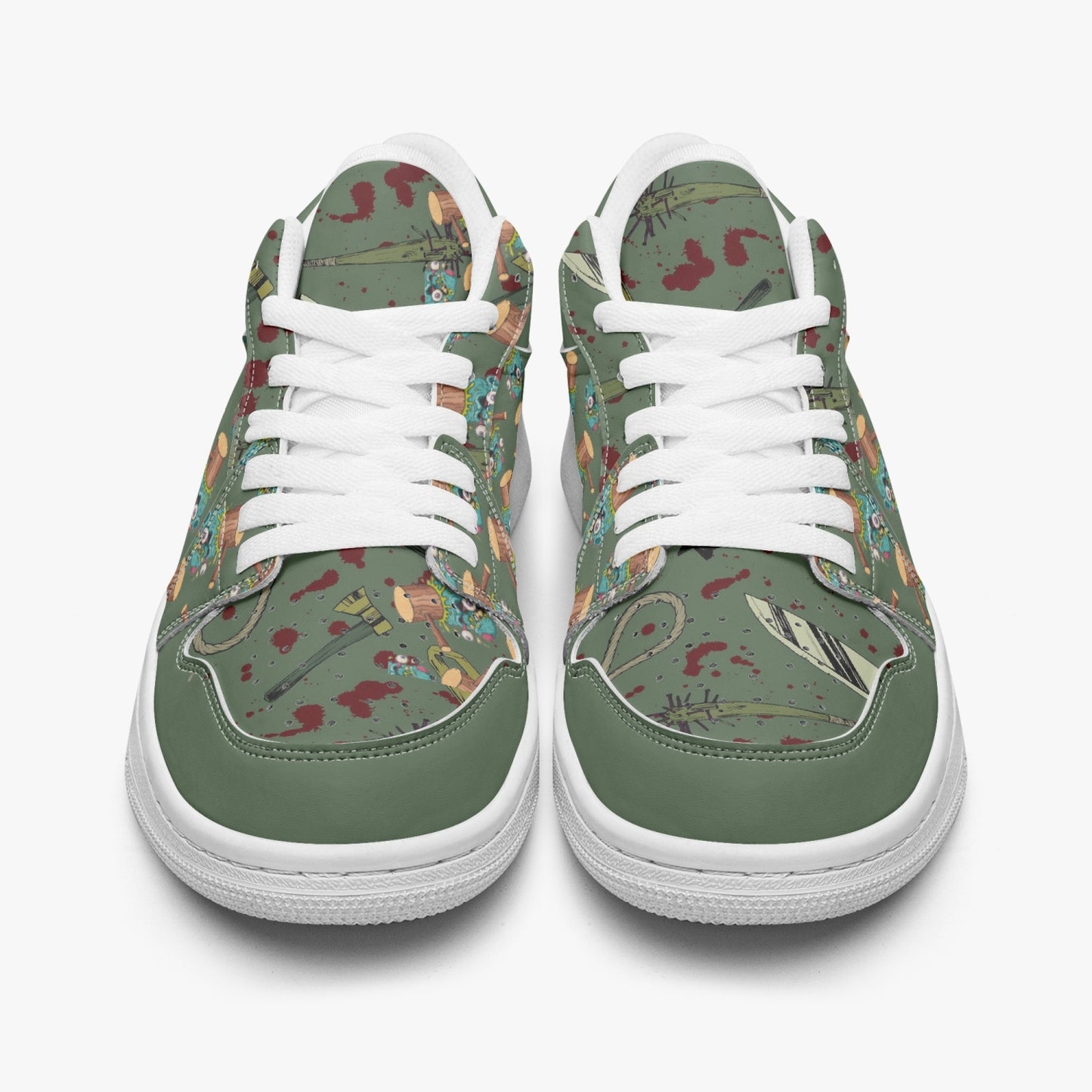 Zombie Type1 Low-Top AJ1 Leather Sneakers