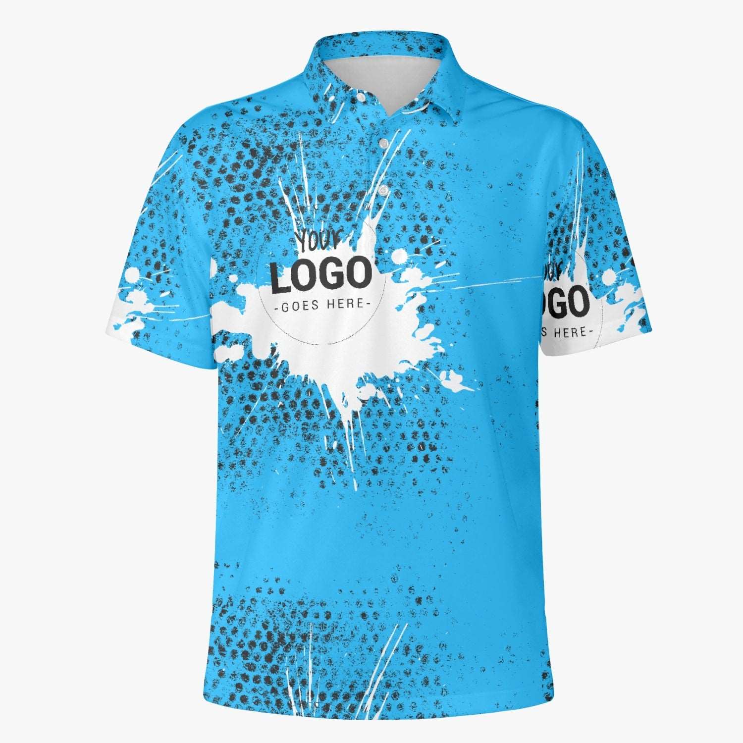 Your Logo Goes Here Handmade AOP Men Polo Shirt