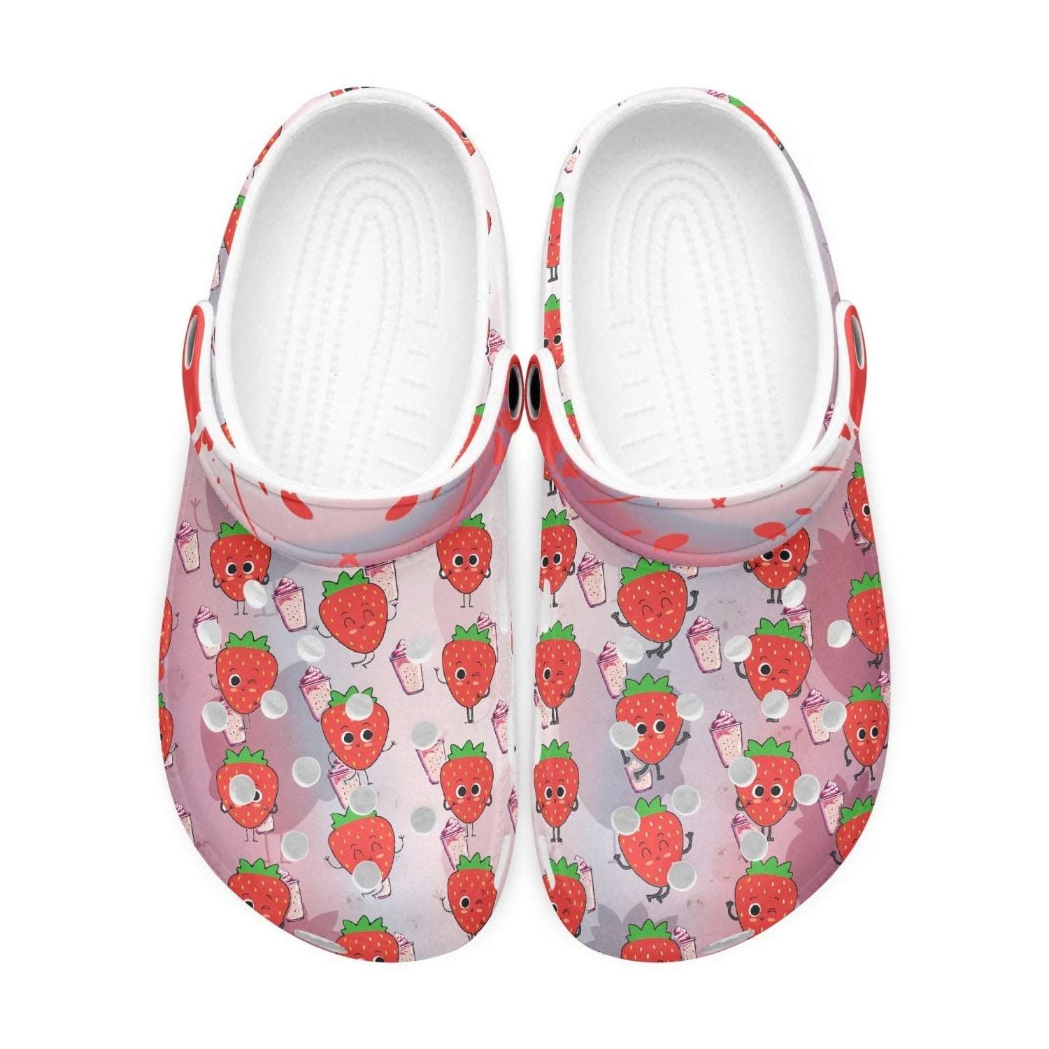 Strawberry milkshake All Over Printed Clogs - Merencalle