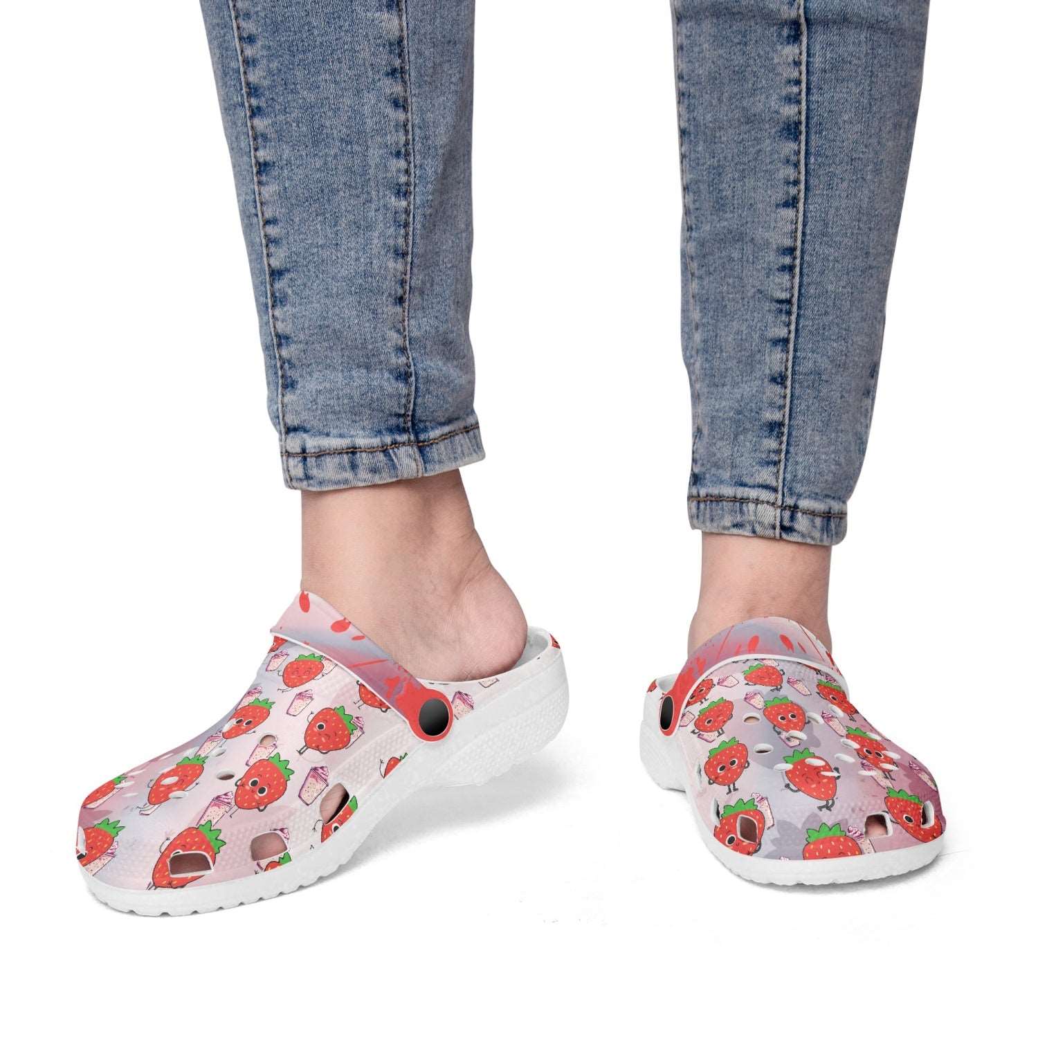 Strawberry milkshake All Over Printed Clogs - Merencalle