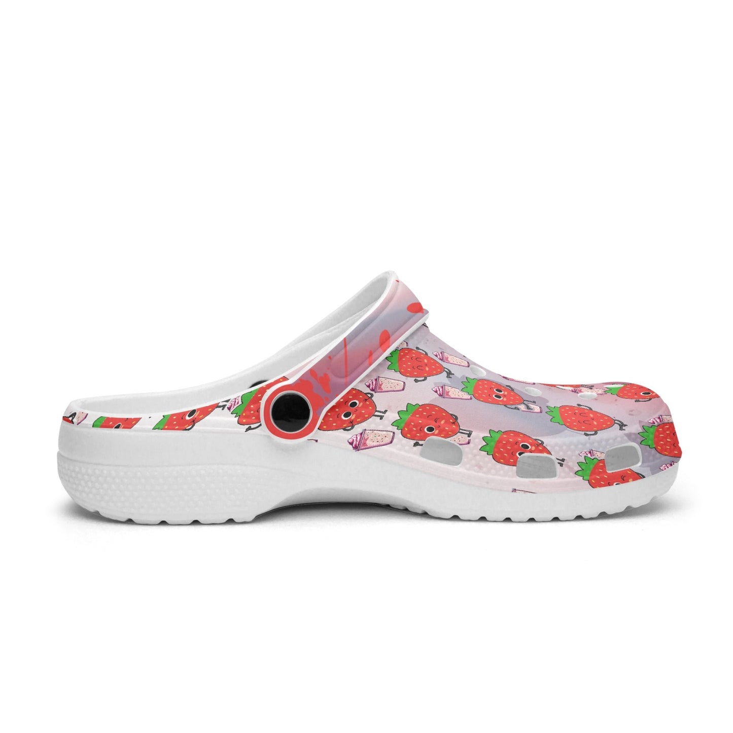 Strawberry milkshake All Over Printed Clogs - Merencalle