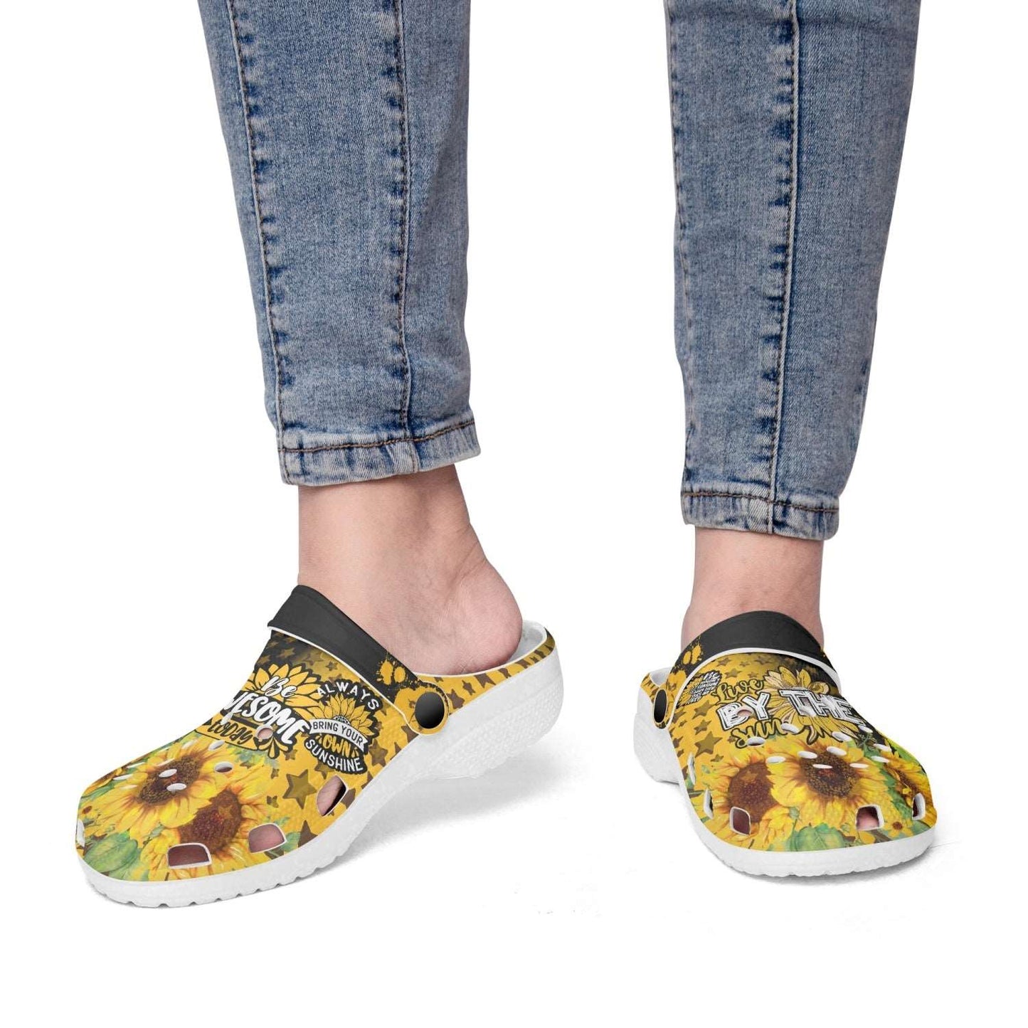 Sunflower summer fun All Over Printed Clogs - Merencalle