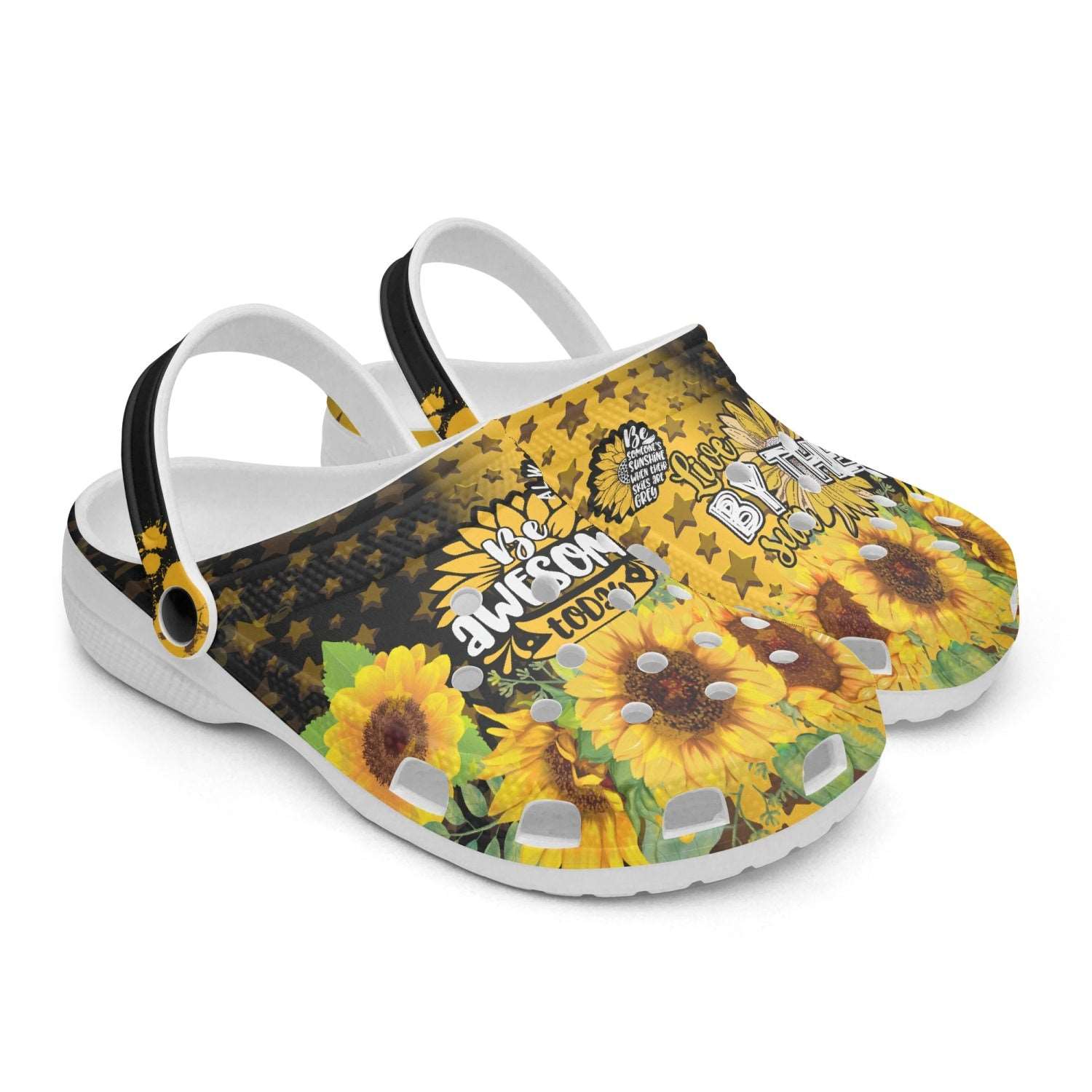 Sunflower summer fun All Over Printed Clogs - Merencalle