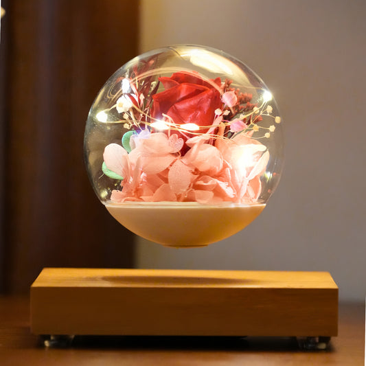 Magnetic Levitating Rose Lamp