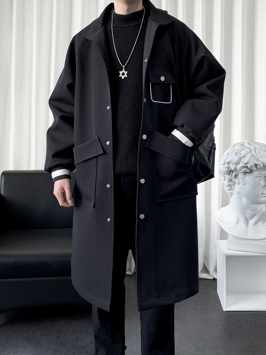 Men's Winter Trench Coat – Stylish Mid-Length Jacket, Perfect Gift for Autumn & Winter