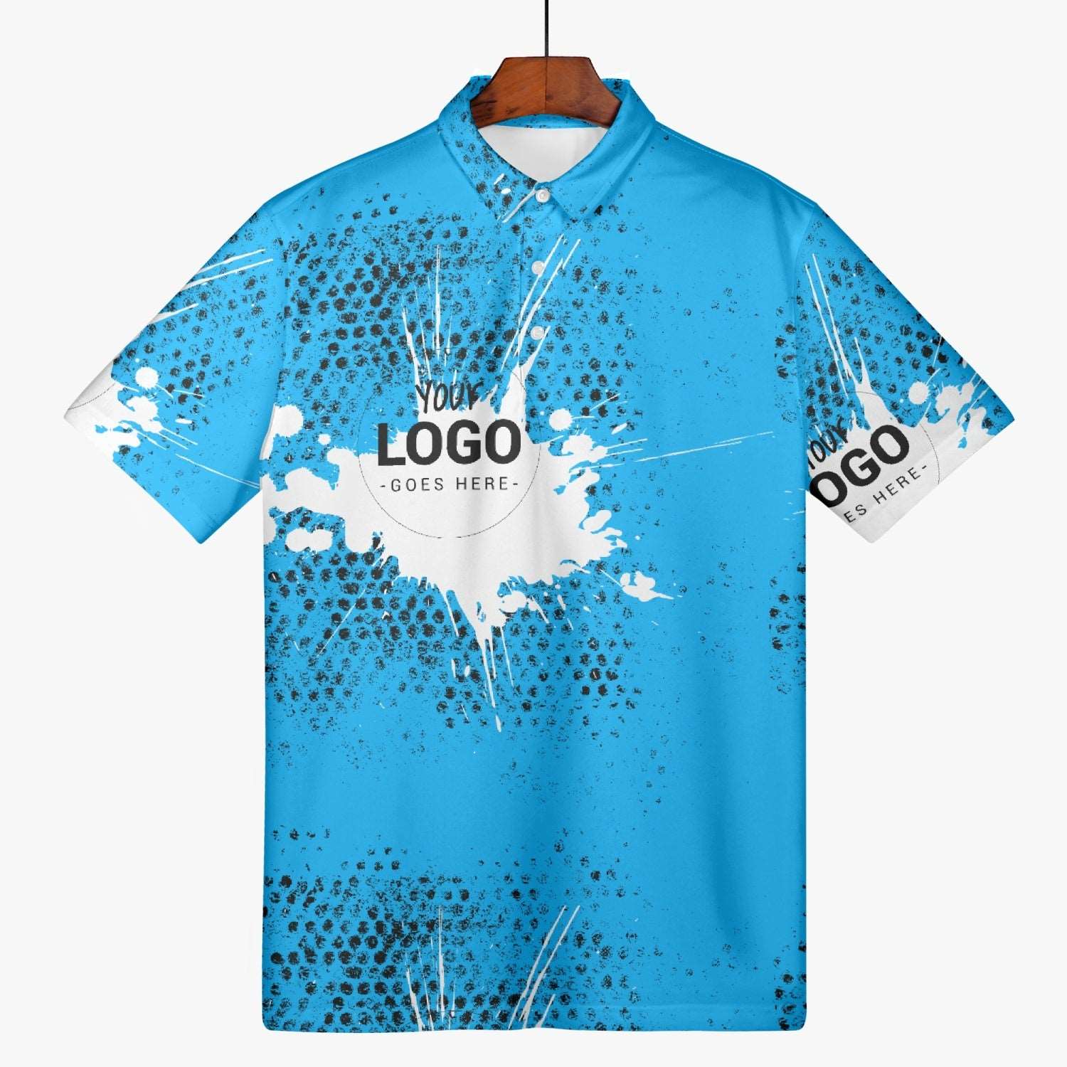 Your Logo Goes Here Handmade AOP Men Polo Shirt