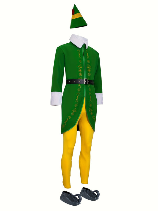 Deluxe Men's Elf Gnome Costume – Perfect for Halloween & Christmas Parties