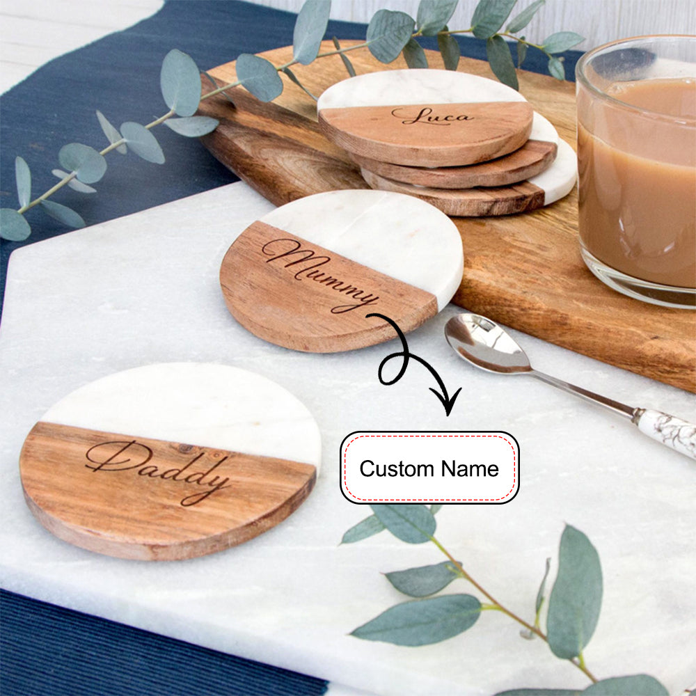 DIY name Custom Circular Coasters