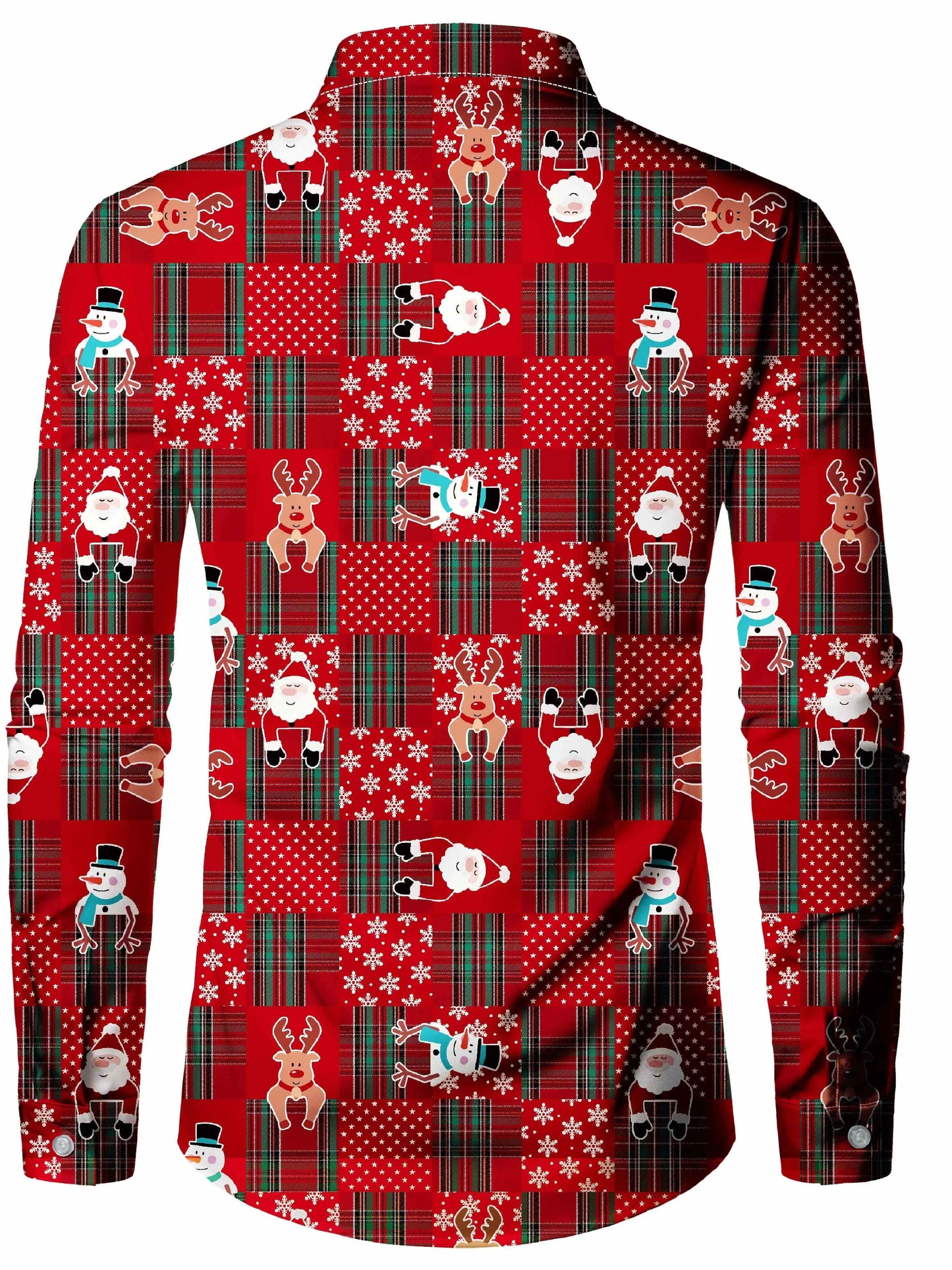 Men's Christmas Funny Allover Print Long Sleeve Shirt – Festive Holiday Style